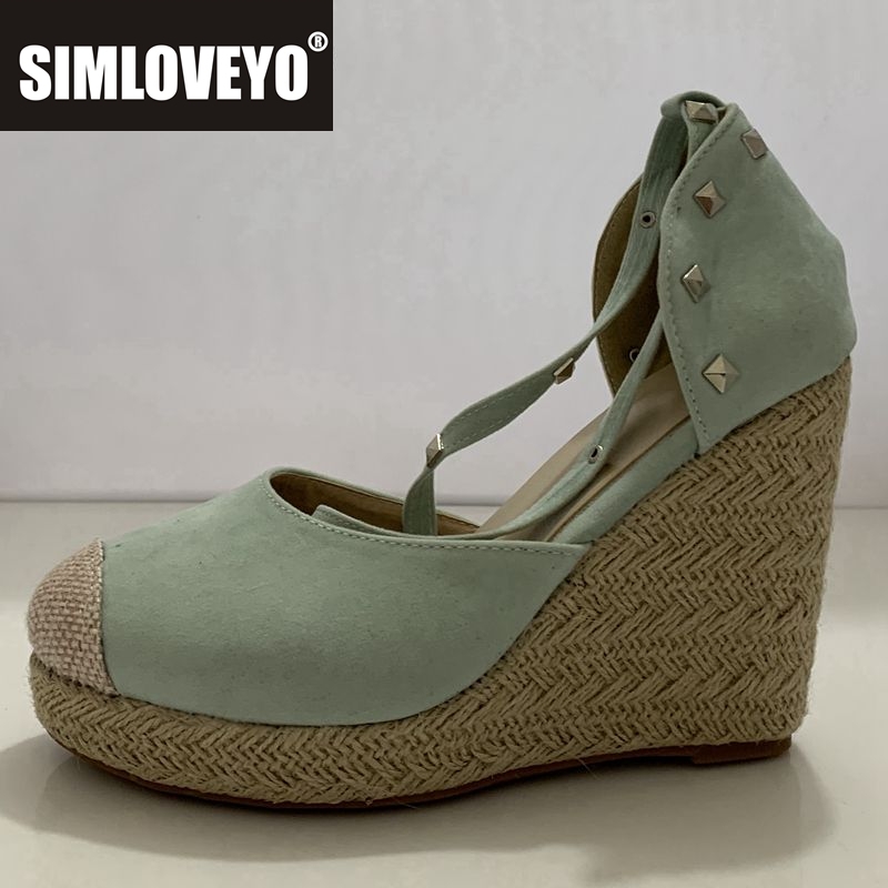รองเท้าส้นตึกแบบสานสำหรับผู้หญ - Wedge Espadrille Women บทวิจารณ์และราคา