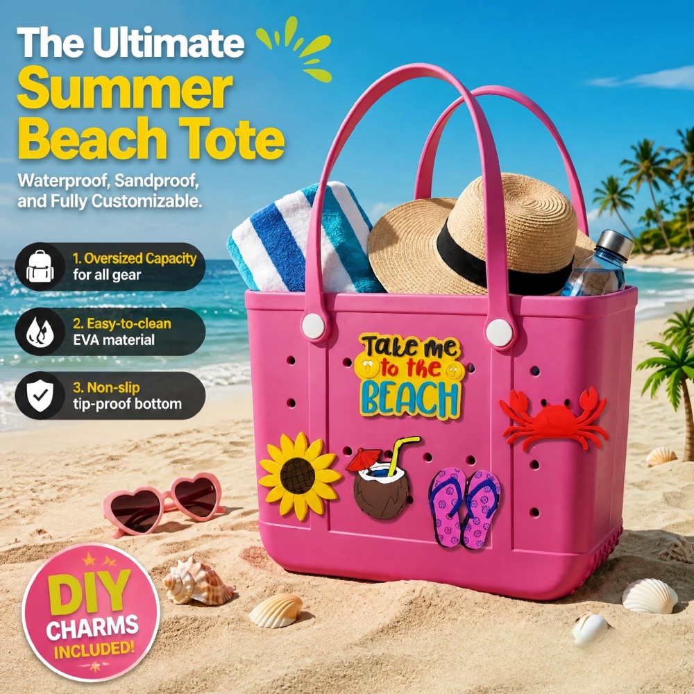 กระเป๋าถือชายหาดขนาดใหญ่สำหรับ - Tote Bag Beach บทวิจารณ์และราคา